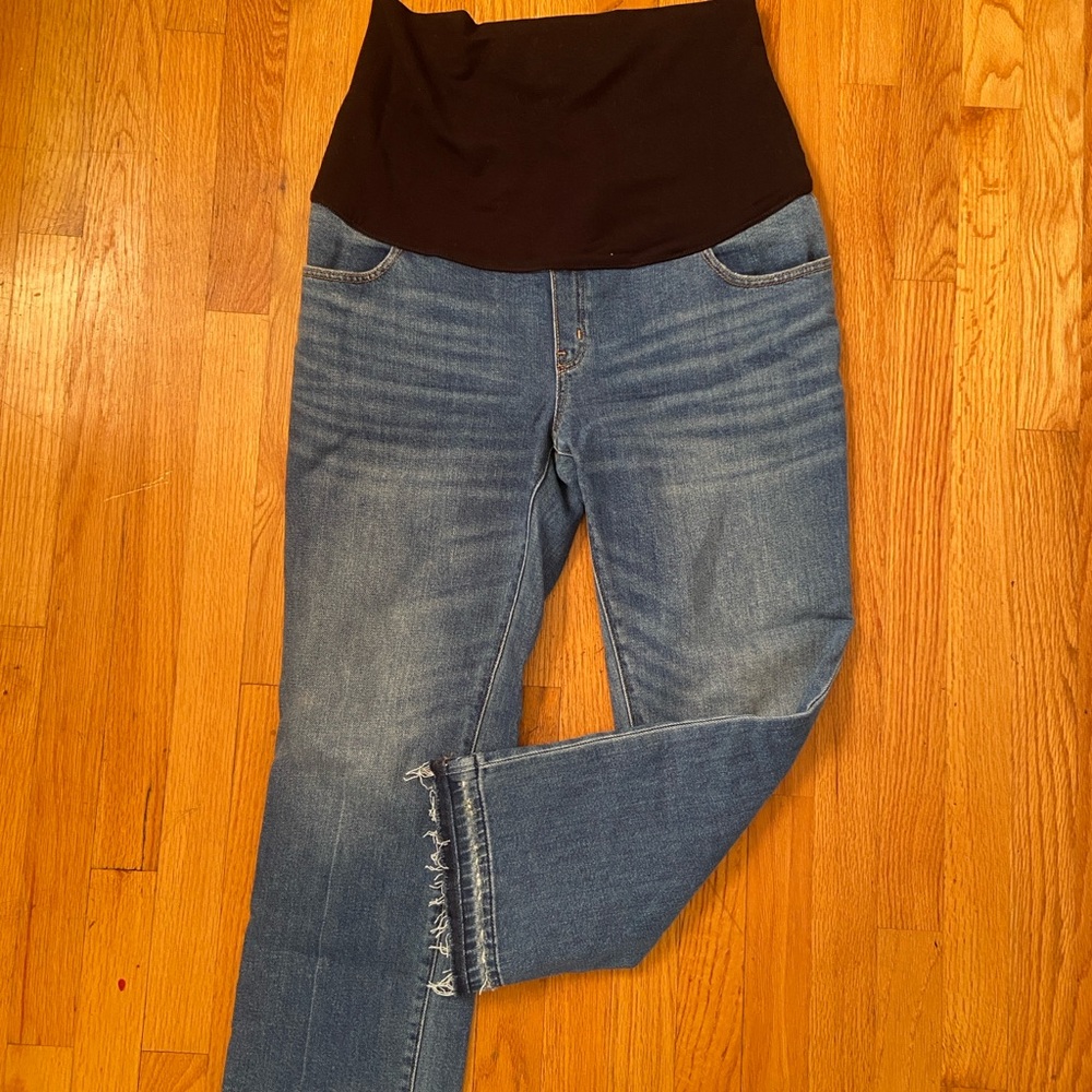 HATCH maternity Women's Blue Jeans with Black